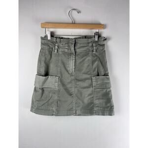 Habitual High Rise Cargo Skirt Pockets Army Olive Green Small Basics Paperbag